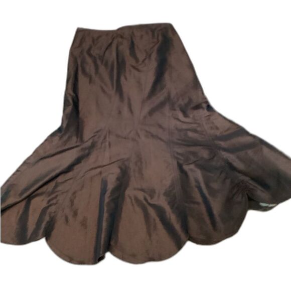 Reuma Sachs Suit Women’s Size Medium Color Brown 2 pc Floral Jacket Plain Skirt - Picture 10 of 13